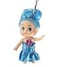 Gino Blue Glitter Powder Plastic Girl Doll Pendant Phone Charm Strap