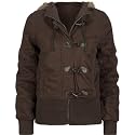 FULL TILT Twill Toggle Womens Bomber Jacket - Brown