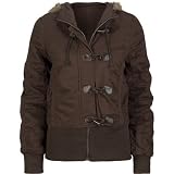 FULL TILT Twill Toggle Womens Bomber Jacket - Brown