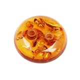 Baltic Honey Designer Round Amber Button