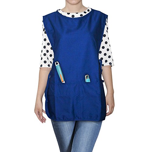 Opromo Two-Pocket Cobbler Apron, 19" W x 28" L ROYALBLUE