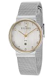Skagen Denmark Mens Watch Silver with Gold Numbers #O355LGSCA
