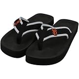 MLB San Francisco Giants Unisex Basic Flip Flops - Black (Small)