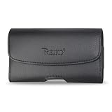Leather Pouch Protective Carrying Cell Phone Case for HTC HD7 HD2 (T-mobile) / HTC Surround ATandT EVO 4G / HTC Desire / LG Quantum ATandT / Samsung Transform Sprint Fascinate Captivate (Galaxy S) (I9000) / Vibrant (Galaxy S) Android T959 / Motorola Droid Pro Verizon - BLACK
