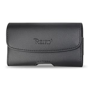 Leather Pouch Protective Carrying Cell Phone Case for HTC HD7 HD2 (T-mobile) / HTC Surround AT&T EVO 4G / HTC Desire / LG Quantum AT&T / Samsung Transform Sprint Fascinate Captivate (Galaxy S) (I9000) / Vibrant (Galaxy S) Android T959 / Motorola Droid Pro Verizon - BLACK