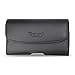 Leather Pouch Protective Carrying Cell Phone Case for Samsung Captivate Android Phone (AT&T) - BLACK