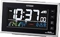 CITIZEN(シチズン) 電波デジタル時計 AC電源タイプ カラー表示 温度・湿度表示付 熱中症、食中毒、インフルエンザ、カビ・ダニ注意の液晶表示機能付 8RZ121-002 8RZ121-002