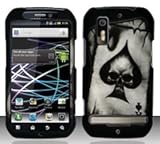 Motorola Photon 4G MB855 (Sprint) Black Spade Skull Design Hard Case Cover