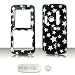 PCMICROSTORE Brand Sony Ericsson W810i W810 Snap-On Black Stars Design Crystal Case Cover with Removable Swivel Belt Clip