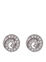 Silver One Pendientes Espiral Zirconium