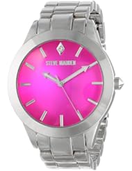 Steve Madden Womens SMW00027-07 Fuchsia Dial Watch
