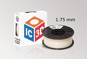 IC3D High Quality Natural 1.75mm ABS 3D Printer Filament - Dimensional Accuracy +/- 0.05mm - Professional Grade 3D Printing Filament - MADE IN USA from IC3D Printers