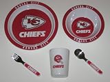 KANSAS CITY CHIEFS Team Logo 5 Piece BABY CHILD DINNER SET (Sipping cup, Plate, Bowl,... by WeSellSports