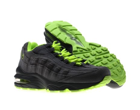 Nike Air Max '95 (GS) Big Kids Running Shoes Cool Grey/Cool Grey-Volt-Black 307565-031