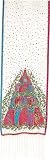 Christmas Tree Cats White Silk Scarf by Laurel Burch