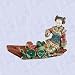 chinese maiden statue on the river porcelain sculpture