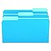 Universal 10521 File Folders, 1/3 Cut One-Ply Top Tab, Legal, Blue/Light Blue (Box of 100)