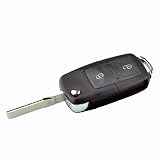 New 2 Buttons Flip Remote Key Case Shell For Volkswagen Seat Passat Polo Skoda Octavia No Chips