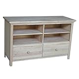 UPC 727506000425 product image for International Concepts Unfinished Entertainment/TV Stand with 2-Drawer, Unfinish | upcitemdb.com