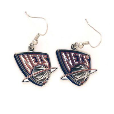 NEW JERSEY NETS OFFICIAL LOGO EARRINGS