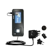 International Wall / AC Charger for the Sandisk Sansa c250 2GB - Gomadic Brand w/ TipExchange Technology