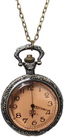 Bronze Pocket Watch Pendant Necklace