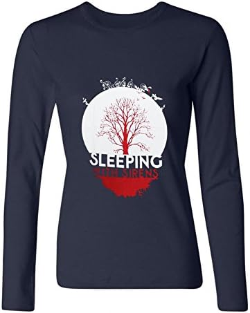 XersM Women's Sleeping With Sirens Logo Long Sleeve T shirts Royal Blue L