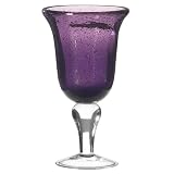 Bubble Glass Wine Glasses Set of 4 - Eggplant Shades