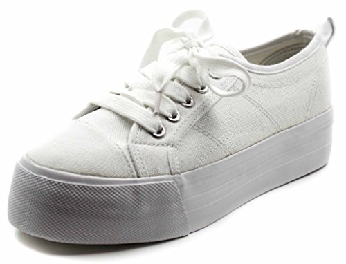 Charles Albert Women's BRAADY Lace Up Platform Sneaker Flats