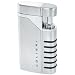 This Colibri Maritime Satin Silver / Polished Silver Torch Flame Wind-Resistant Lighter Features: Compact Design Easy-to-hold design Metal Case with Rubber accents Wind-resistant lighter