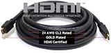 PTC 20ft PREMIUM GOLD Series HDMI CERTIFIED 24AWG CL2 rated cable