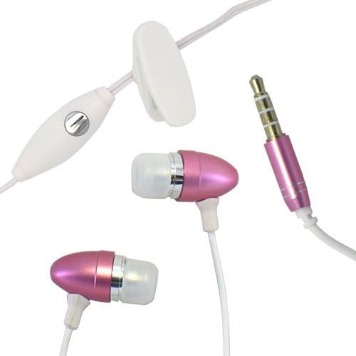 3.5mm Light Pink Bullet Headset for HP iPAQ Glisten/ Veer 4G/ iPAQ K3, Blu Advance, Blu Dash, Blu Life One, Blu Life Play, Blu Life Pure, Blu Life View, Blu Studio, Blu Tank, Blu Vivo, Dell Venue, HTC One 2, Huawei Pal, Kyocera Verve, LG Volt, Motorola G, Nokia Lumia Icon, Samsung Galaxy S5, Samsung Galaxy Tab Pro, Sony Xperia Z1s, Sony Xperia Z2, ZTE Max, ZTE Radiant