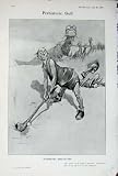 1907 DRAWING GOLF PREHISTORIC MOTOR CAR WALKER JARROTT