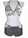 Marina West Women's Swimsuit, Two Piece, Halter with Boyshorts, Bikini, Brown Tropical Leaf Print