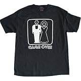 Game Over Marriage Funny Bride Groom t-shirt Navy