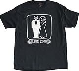 Game Over Marriage Funny Bride Groom t-shirt Navy