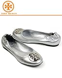 「TORY BURCH　トリーバーチ バレエシューズ　バレーシューズ「METALLIC LEATHER REVA」バレエパンプス シルバー×シルバー (7　-24cm)」の画像
