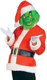 Christmas Mens Costume The Grinch Dr Seuss Santa Suit Xmas Outfit Hat Jacket Green Mask Belt