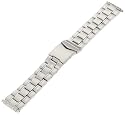 Stnls Stl Non-Expansion metal Silver Bracelet Mens Strap 16-20mm Mens Strap 16-20mm