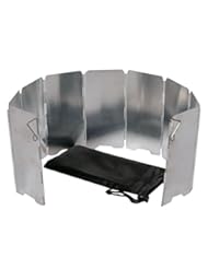 From Amazon.com. Click for details:
 Sports: Flammi 9 Plates Lightweight Folding Wind Screen Windshield for Use with Camping Stove (Silver Color) - Flammi Sports: Flammi 9 Plates Lightweight Folding Wind Screen Windshield for Use with Camping Stove (Silver Color) - Flammi