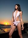 Skinny Dip Ruffled Hearts Print Monokini