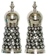 Decorative Metal Studded Salt and Pepper Shakers