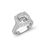 2.10 Ct Vintage Diamond Engagement Ring Cushion Setting, F - G Color, VS1 - VS2 Clarity