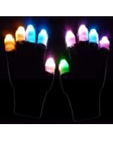 1 X LED Black Gloves Multicolor (Finger Light)
