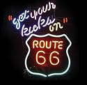 Get Your Kicks On Route 66 Neon Sign