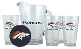 Denver Broncos Pint Glasses and Beer Pitcher Set | Denver Broncos Gift Set