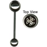 14 Gauge 5/8 Celtic Triple Knot Surgical Steel Barbell