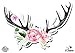 Deer Antlers with Flowers Boho Cute - 3