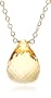 14k Yellow Gold Citrine Briolette Drop Necklace
