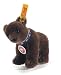 Adorable Steiff 4" Mohair Bear Cub in Brown Mohair with Collar